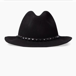 Valentino Black Studded Fedora Hat $1050